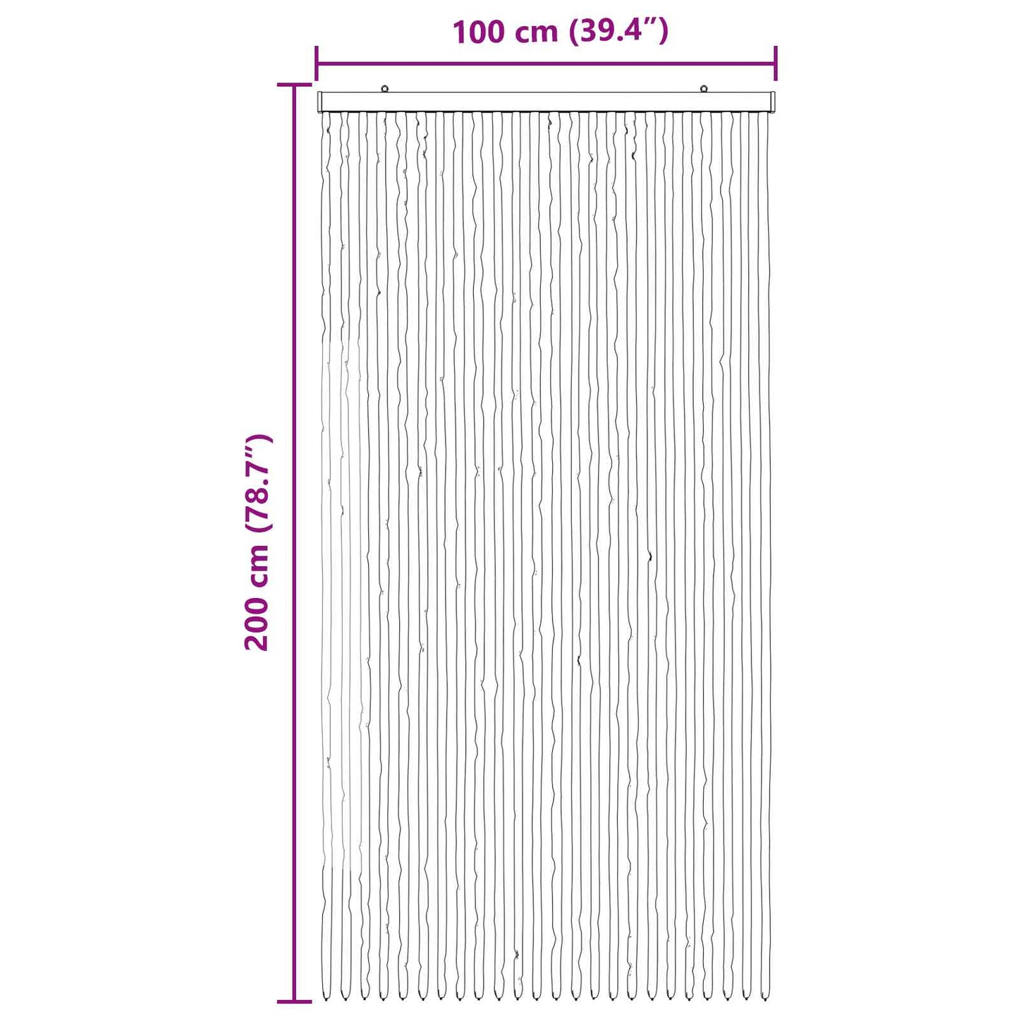 vidaXL Κουρτίνα εντόμων Chenille Σκούρο καφέ και μπεζ 100 x 200 cm