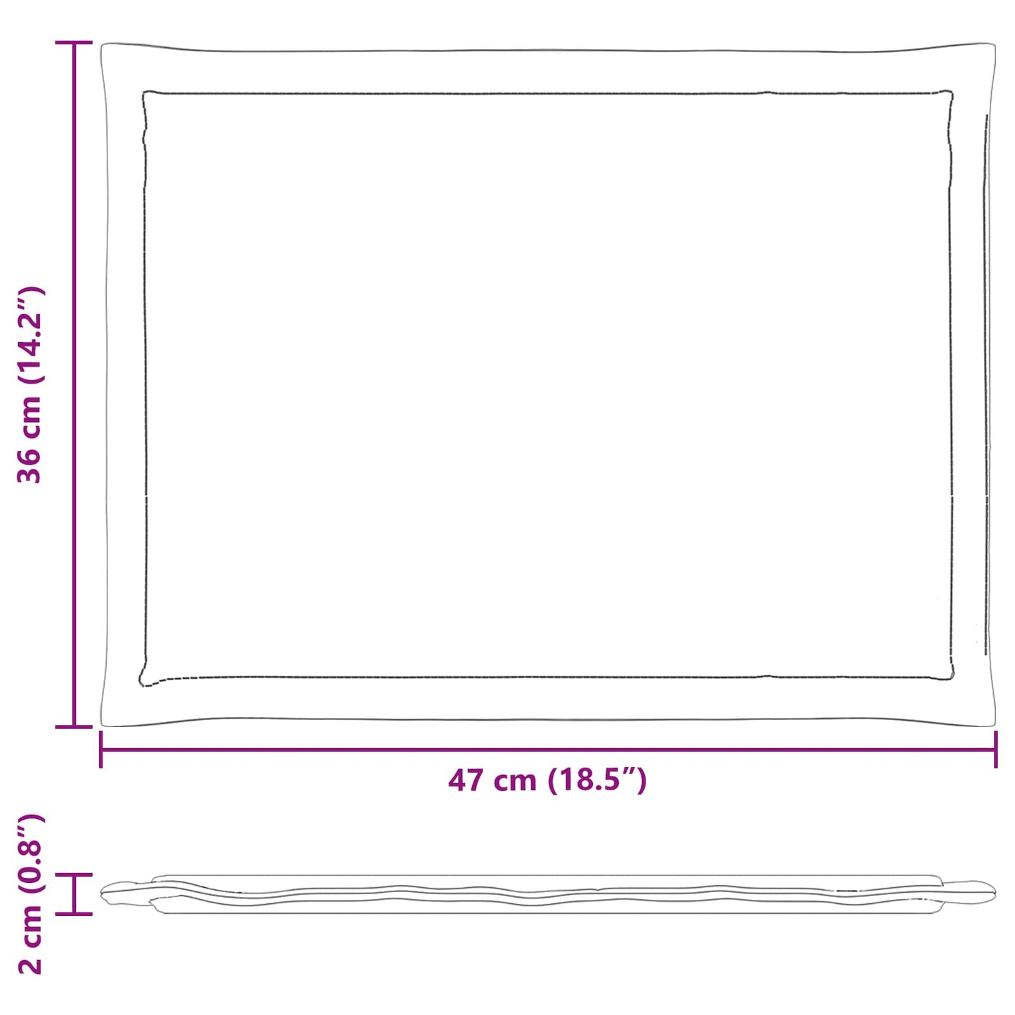 vidaXL Μαξιλάρια καθισμάτων 2 pcs Ανοιχτό γκρι 47 x 36 x 2 εκ.