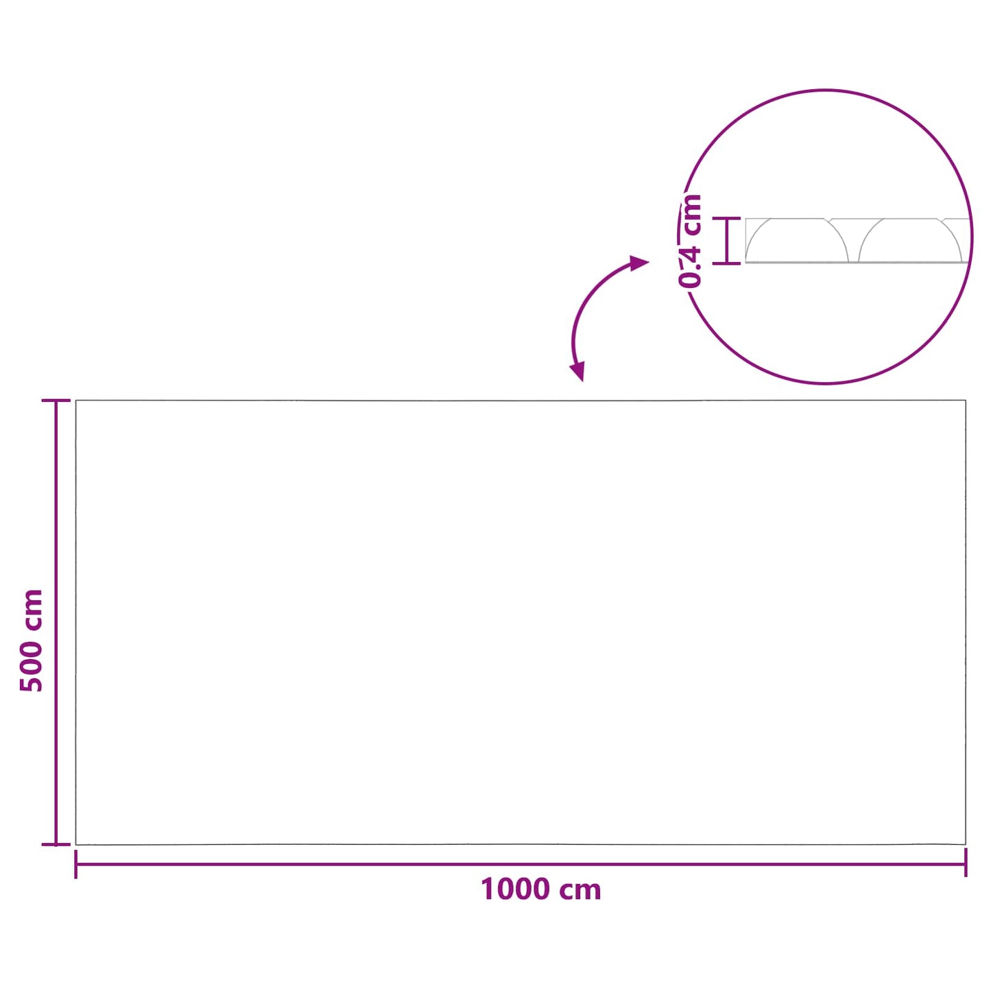 vidaXL Ηλιακό Κάλυμα Πισίνας 1000 x 500 εκ 110 μμ τετράγωνο PE Μπλε