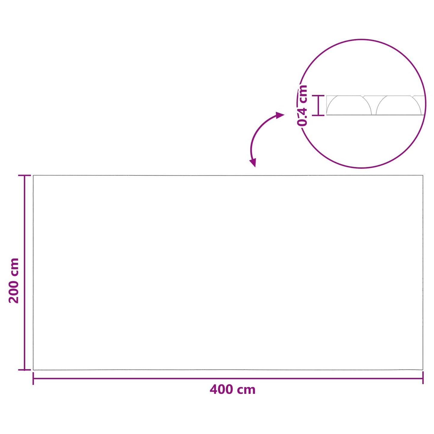 vidaXL Ηλιακή Κάλυψη Πισίνας Βαρέως Τύπου 400 x 200 εκ 200 μμ