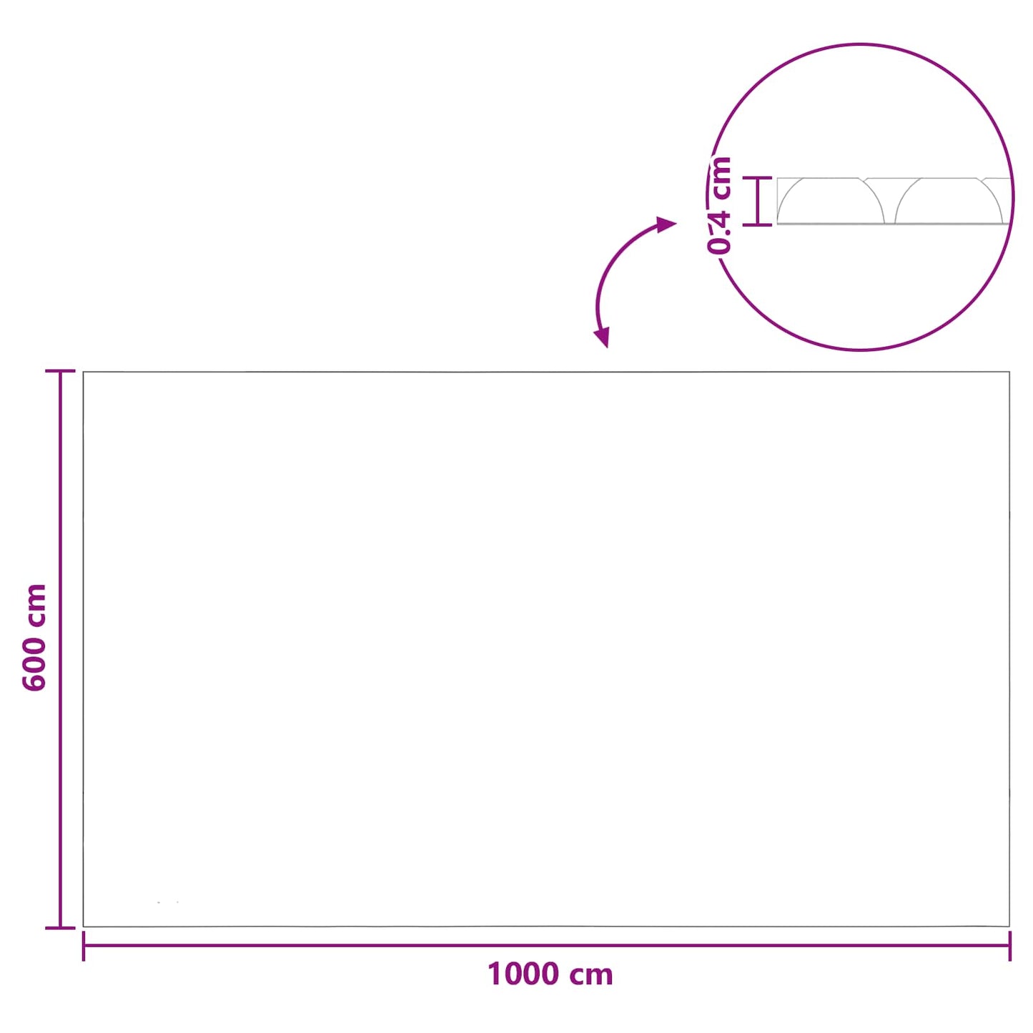 vidaXL Ηλιακή Κάλυψη Πισίνας Βαρέως Τύπου 1000 x 600 εκ 200 μμ