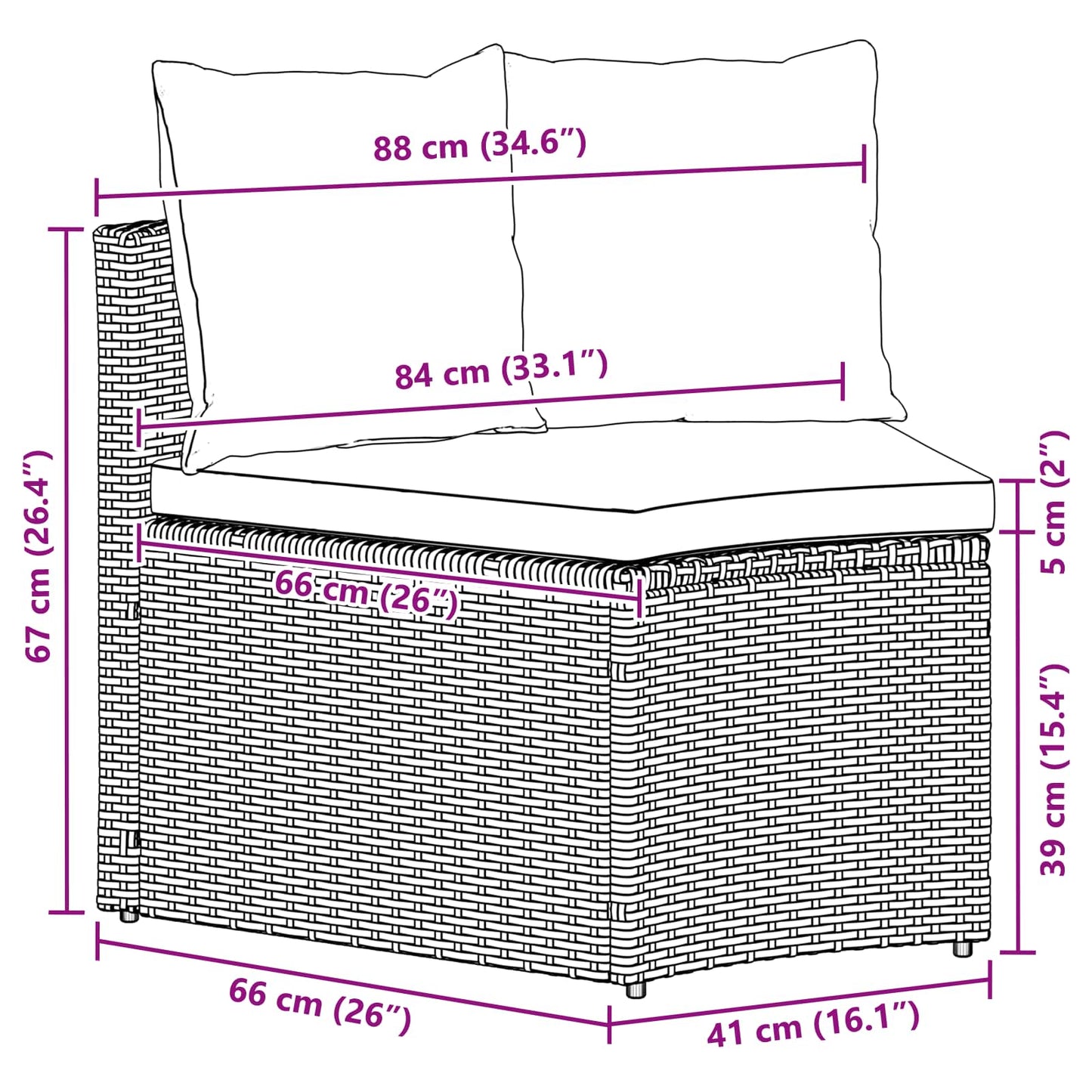 vidaXL Σετ Καναπέ 2 pcs Μαύρο Στερεό Ξύλο Ακακίας και Πολυ Ράτταν