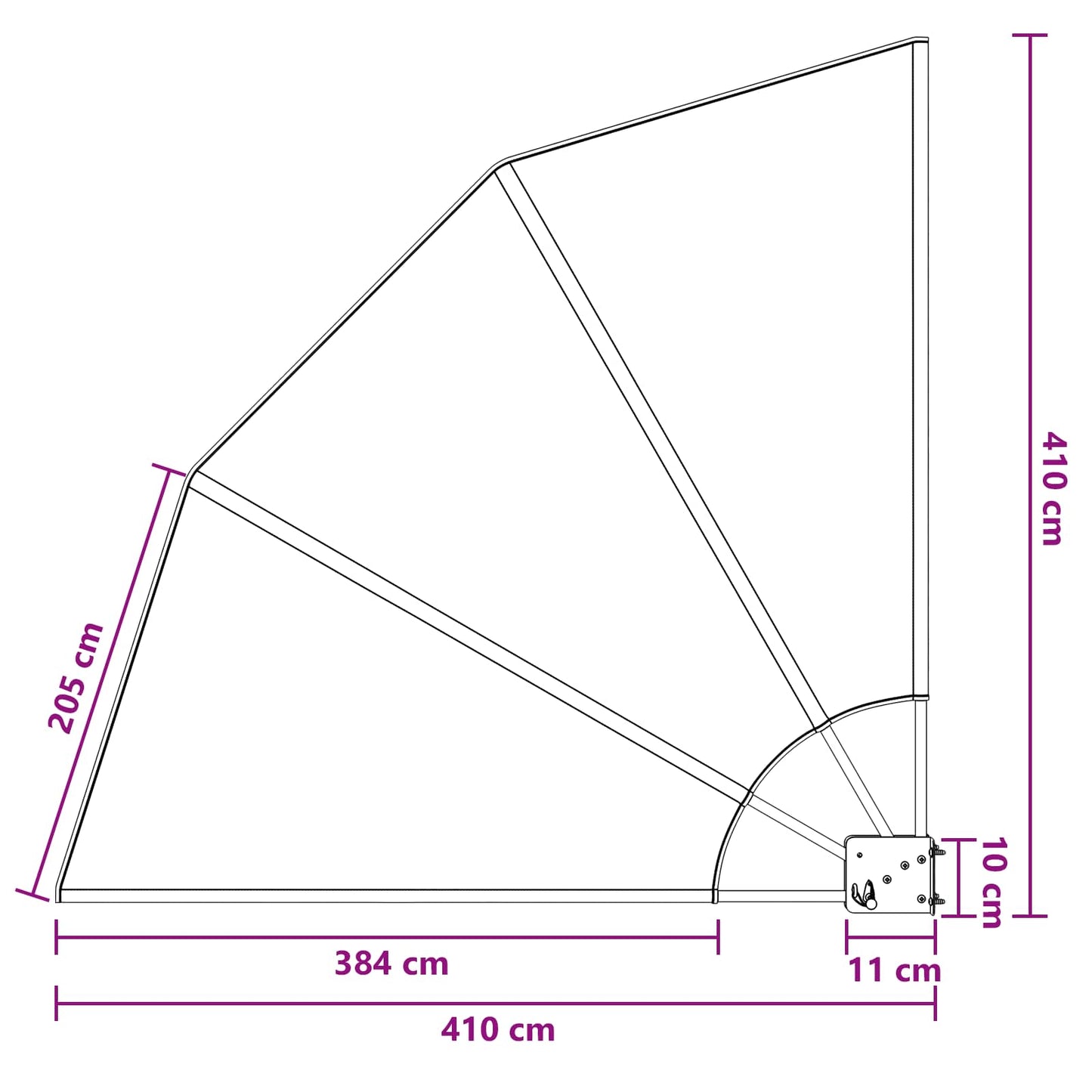 vidaXL Αδιάφανο σκίαστρο μπαλκονιού 140 x 140 cm Πολυεστέρας Καφέ