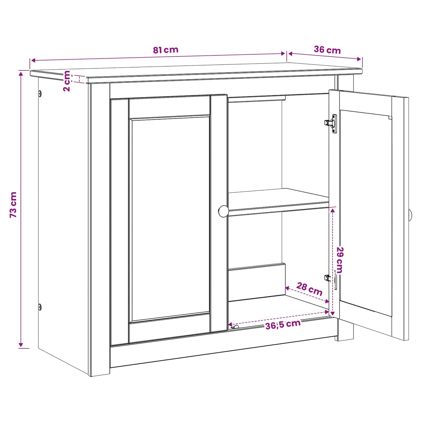 vidaXL Βάση ενυδρείου PANAMA Λευκό και Καφέ 81 x 36 x 73 cm 250 kg