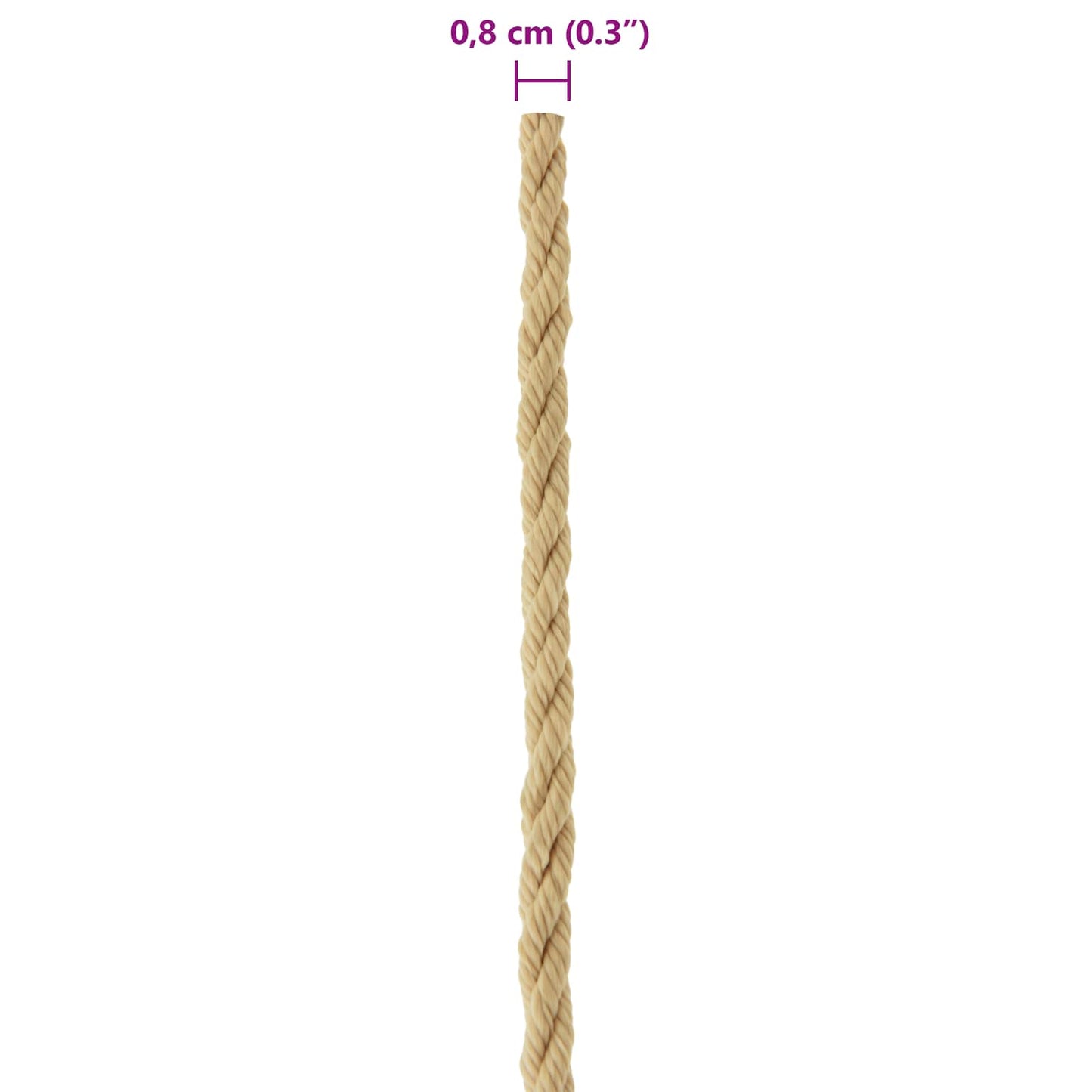 vidaXL Σχοινί Boat 8 mm 100 m Φυσικό