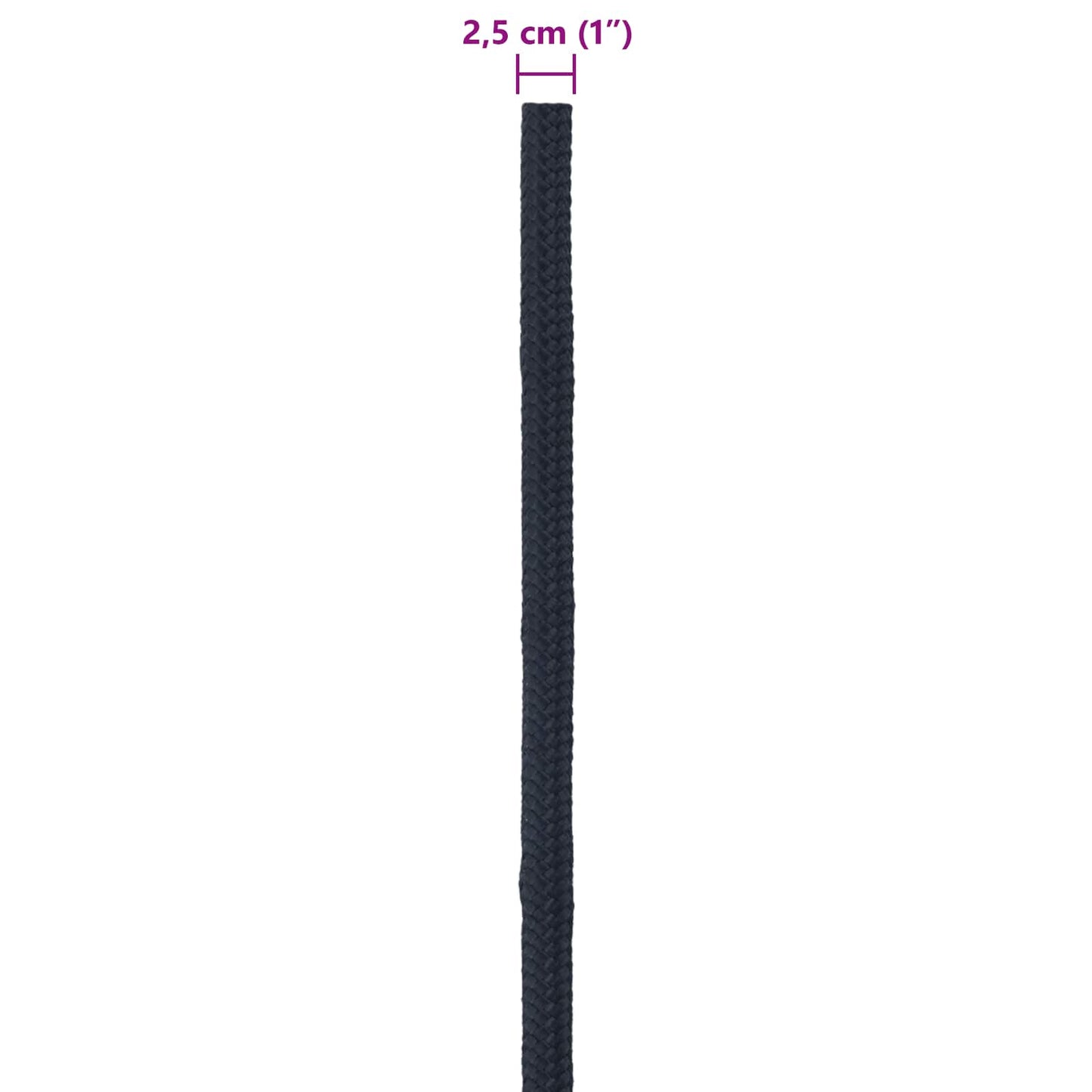 vidaXL Σχοινί Boat 2.5 mm 25 m Βασιλικό Μπλε Πολυεστέρας