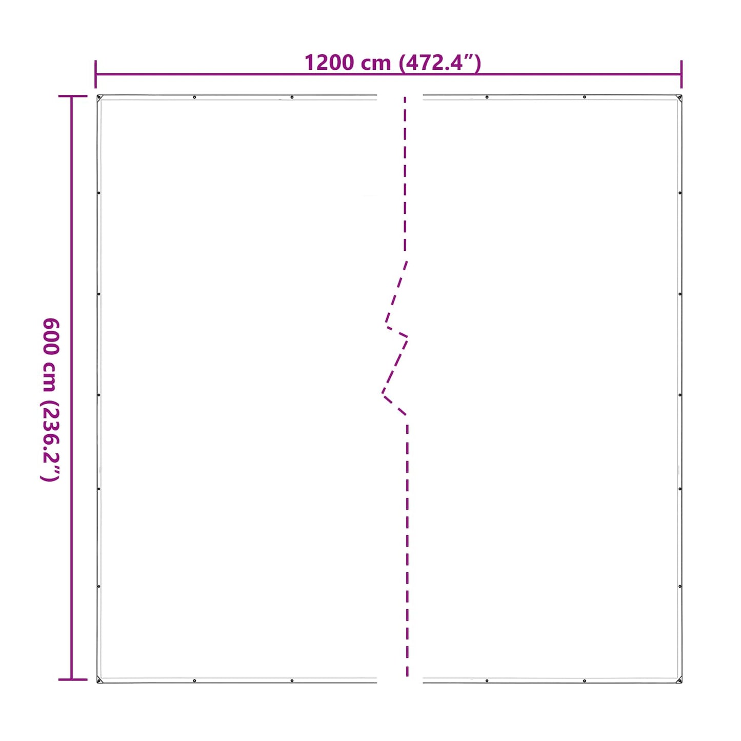 vidaXL Κάλυμμα Φυτών Διαφανές 6 x 12 m PE