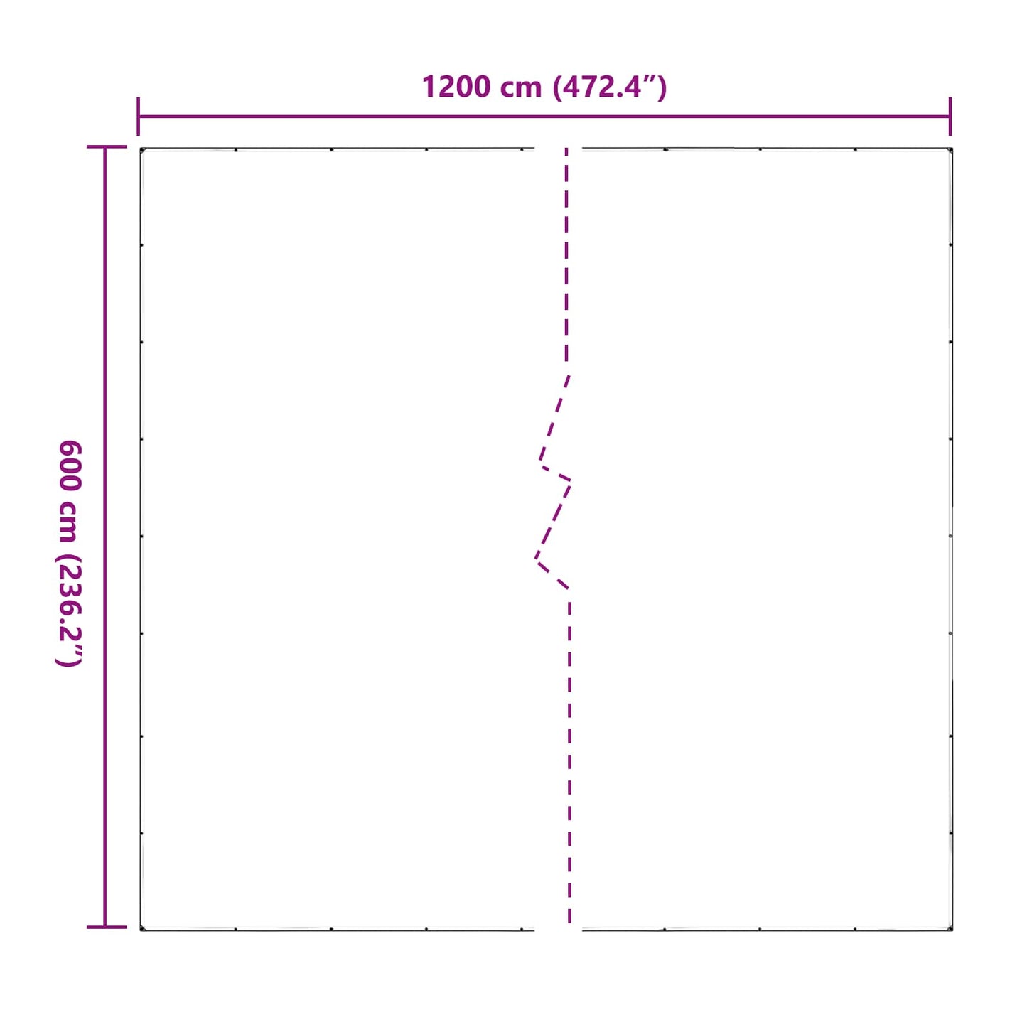 vidaXL Κάλυμμα Φυτών Διαφανές 6 x 12 m PVC