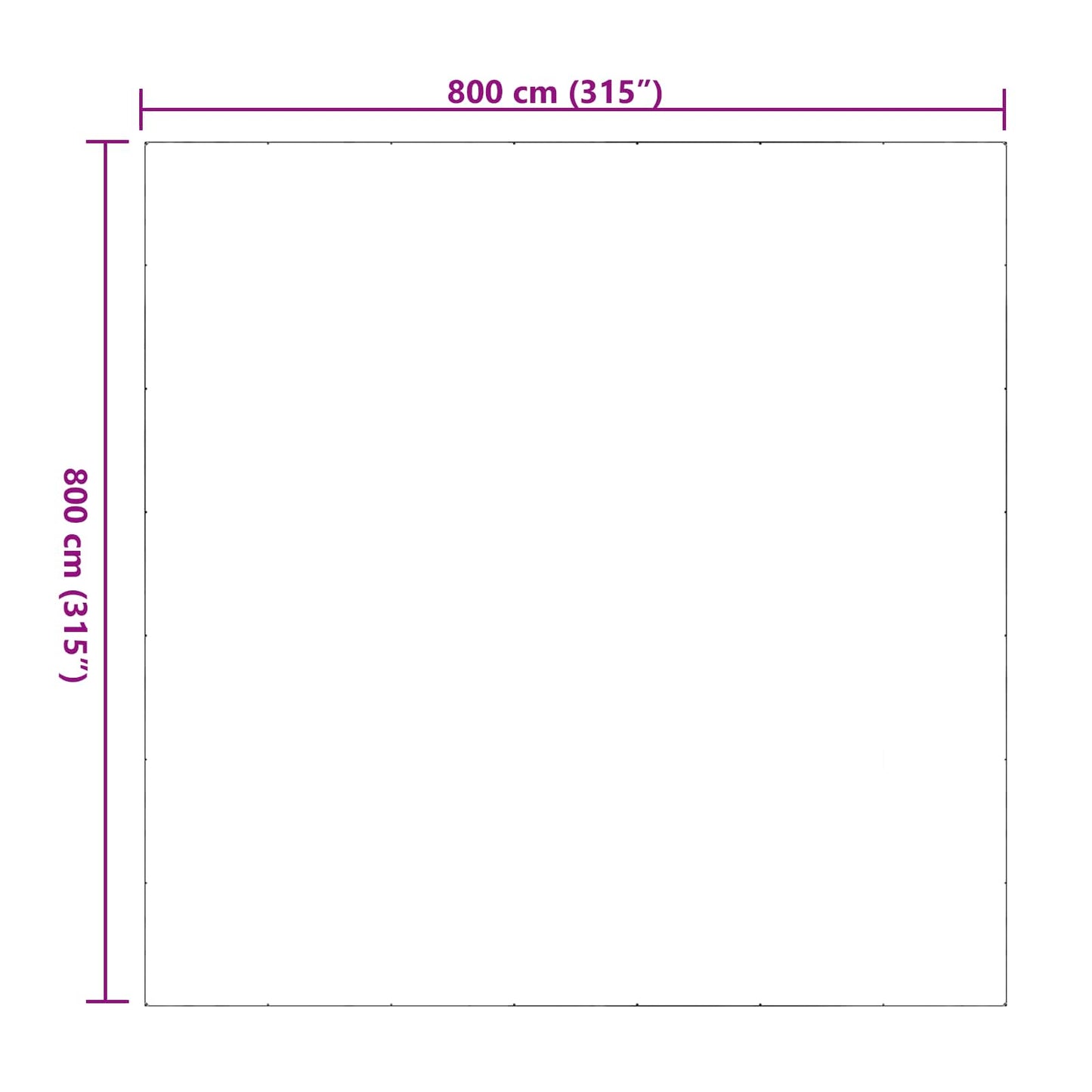 vidaXL Κάλυμμα Φυτών Διαφανές 8 x 8 m PVC
