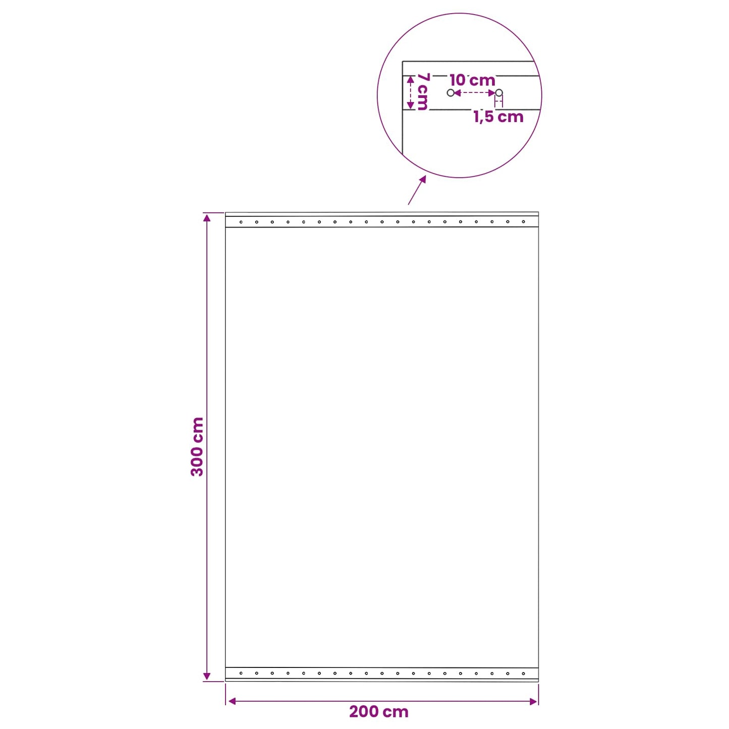 vidaXL Τεντόπανα με Θηλιές 2 τεμ. Πράσινο 3 x 2 μ 260 γρ PE