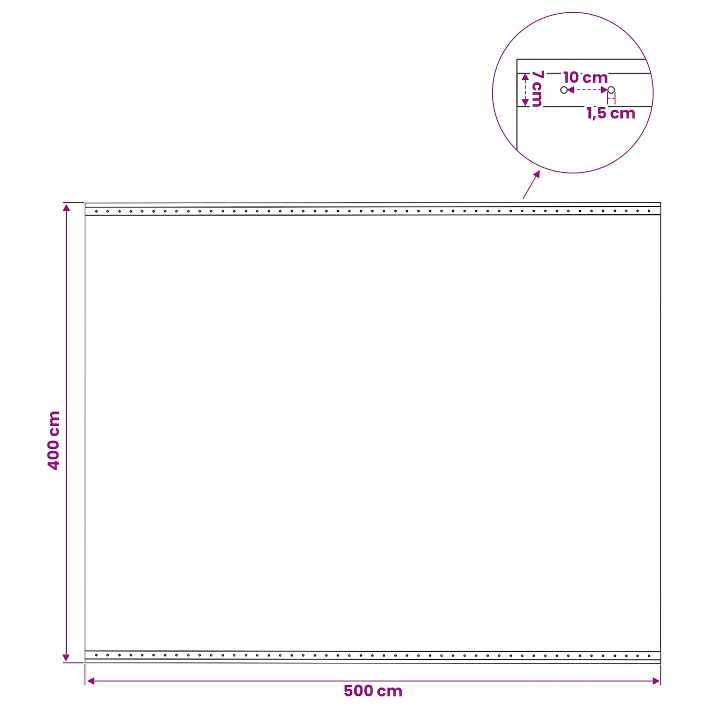 vidaXL Τεντόπανα με Θηλιές 2 τεμ. Πράσινο 4 x 5 μ 260 γρ PE