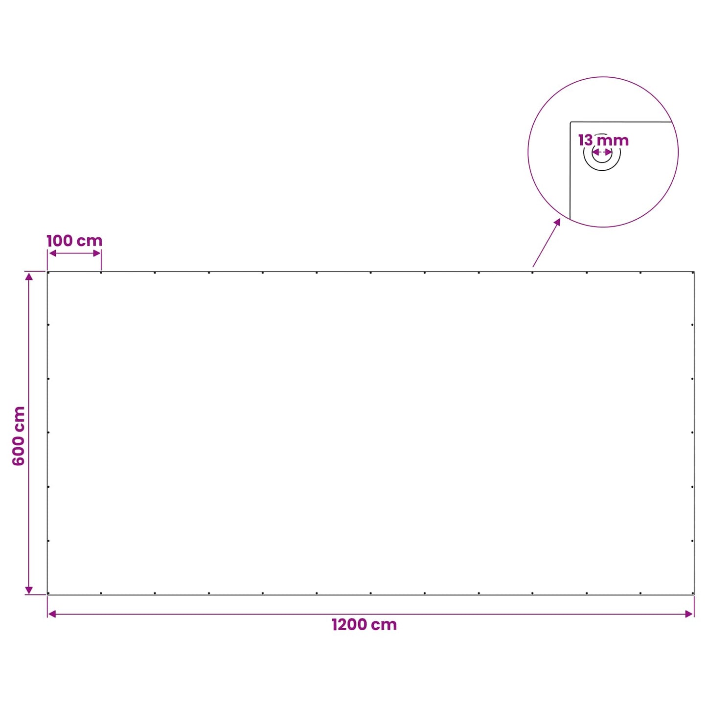 vidaXL Τεντόπανα με Θηλιές Πράσινο 6 x 12 μ 180 gsm PE