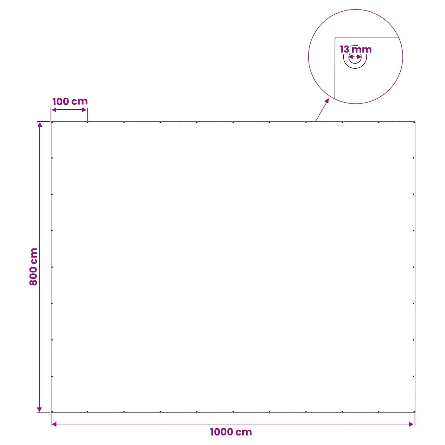 vidaXL Τεντόπανα με Θηλιές Ανθρακί Γκρι 8 x 10 μ 180 gsm PE