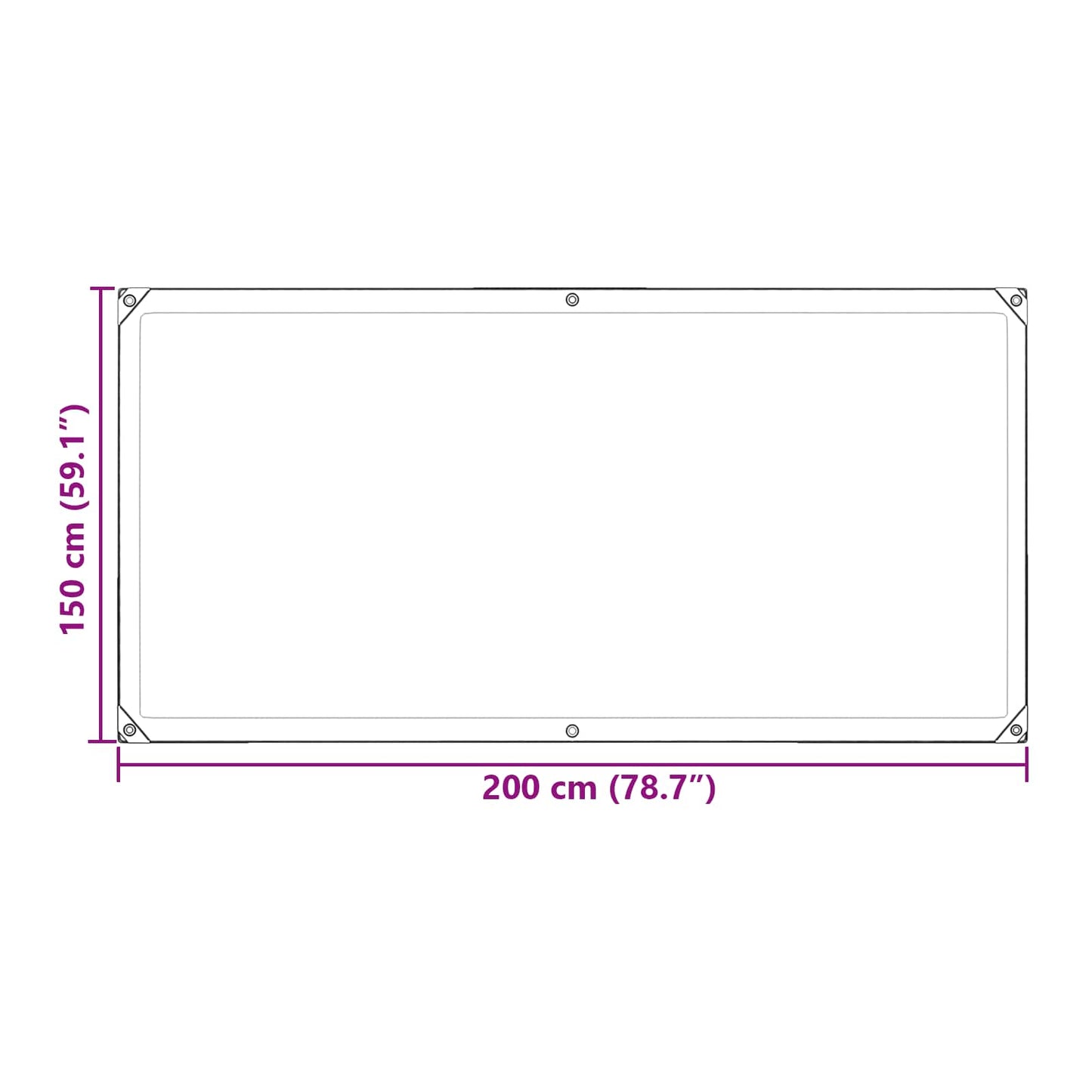 vidaXL Μουσαμάς 140 gsm Διαφανές 2 x 1,5 μ PE