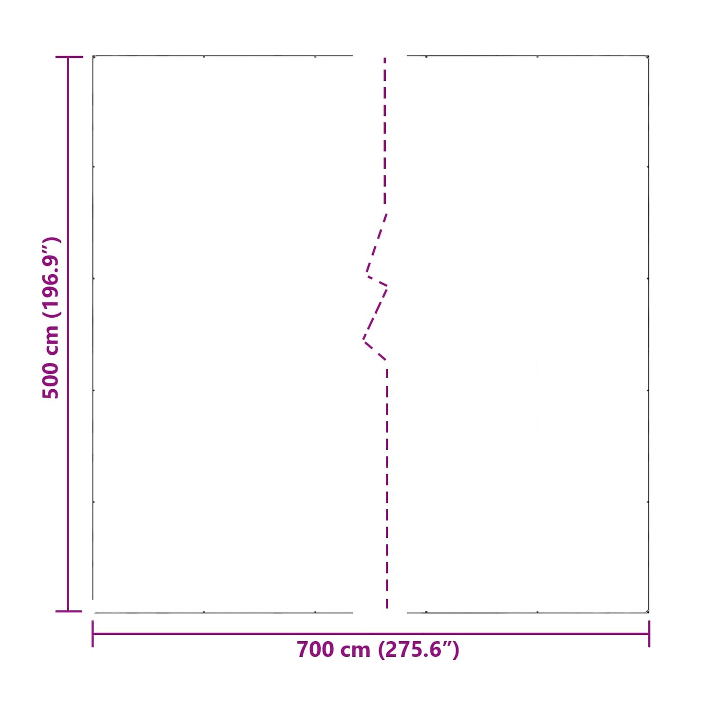 vidaXL Μουσαμάς 140 gsm Διαφανές 7 x 5 m PE