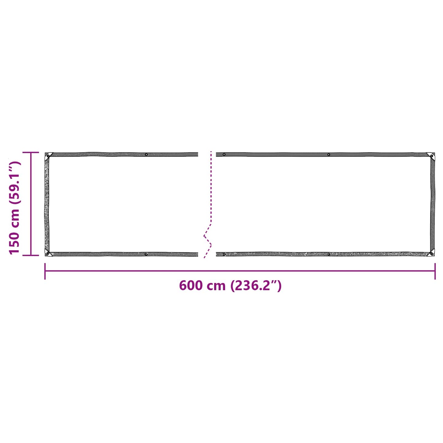 vidaXL Μουσαμάς Διαφανές 6 x 1,5 μ PE