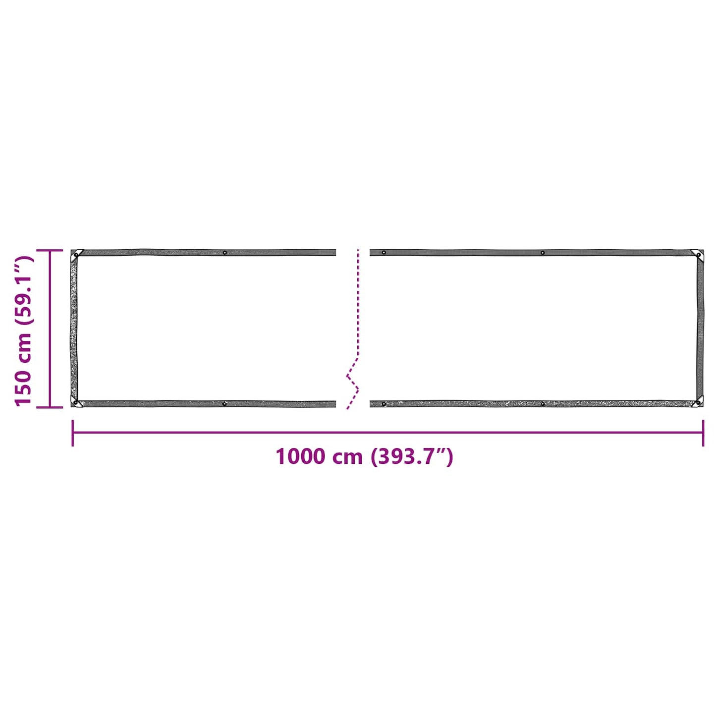 vidaXL Μουσαμάς Διαφανές 10 x 1,5 m PE