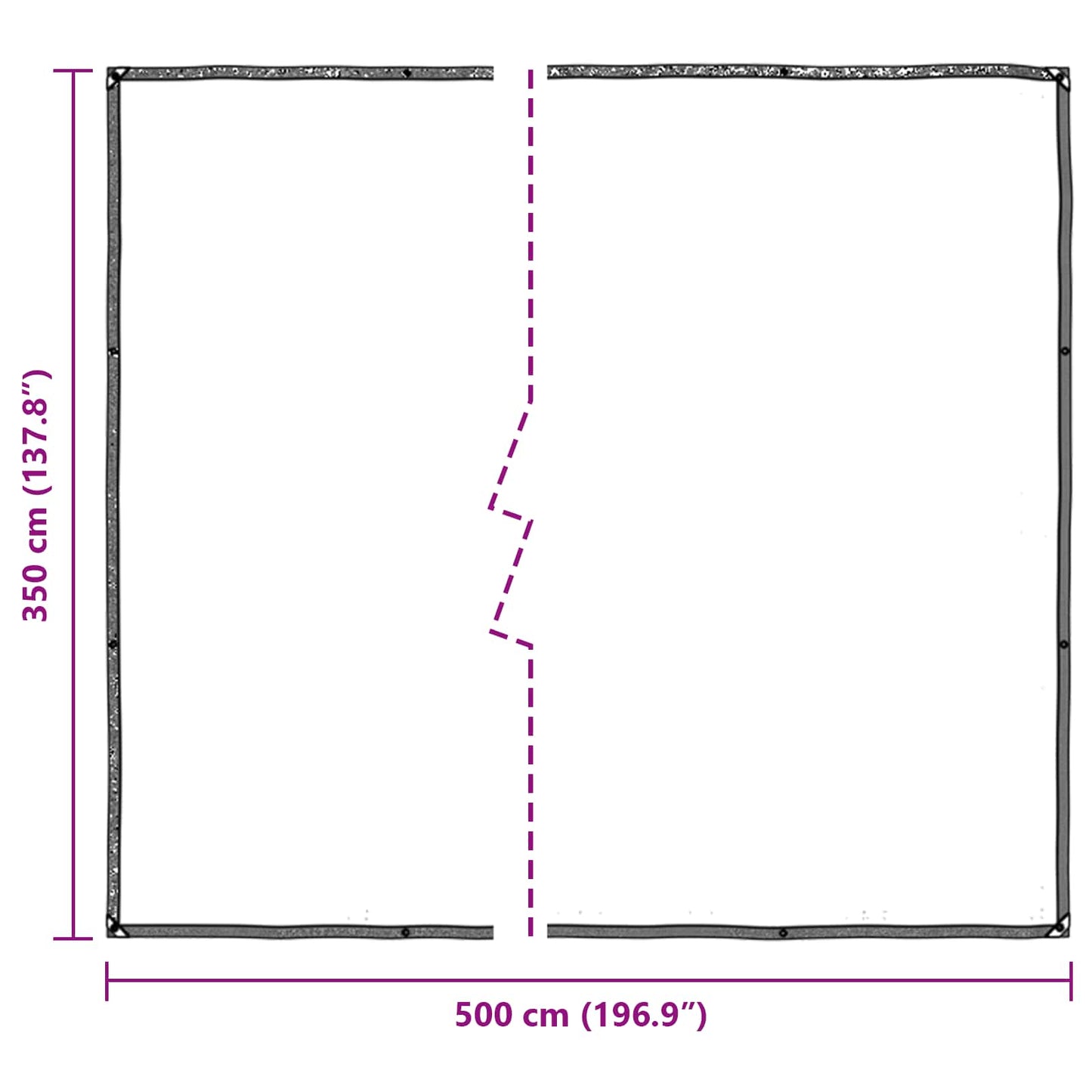 vidaXL Μουσαμάς Διαφανές 5 x 3,5 μ PE