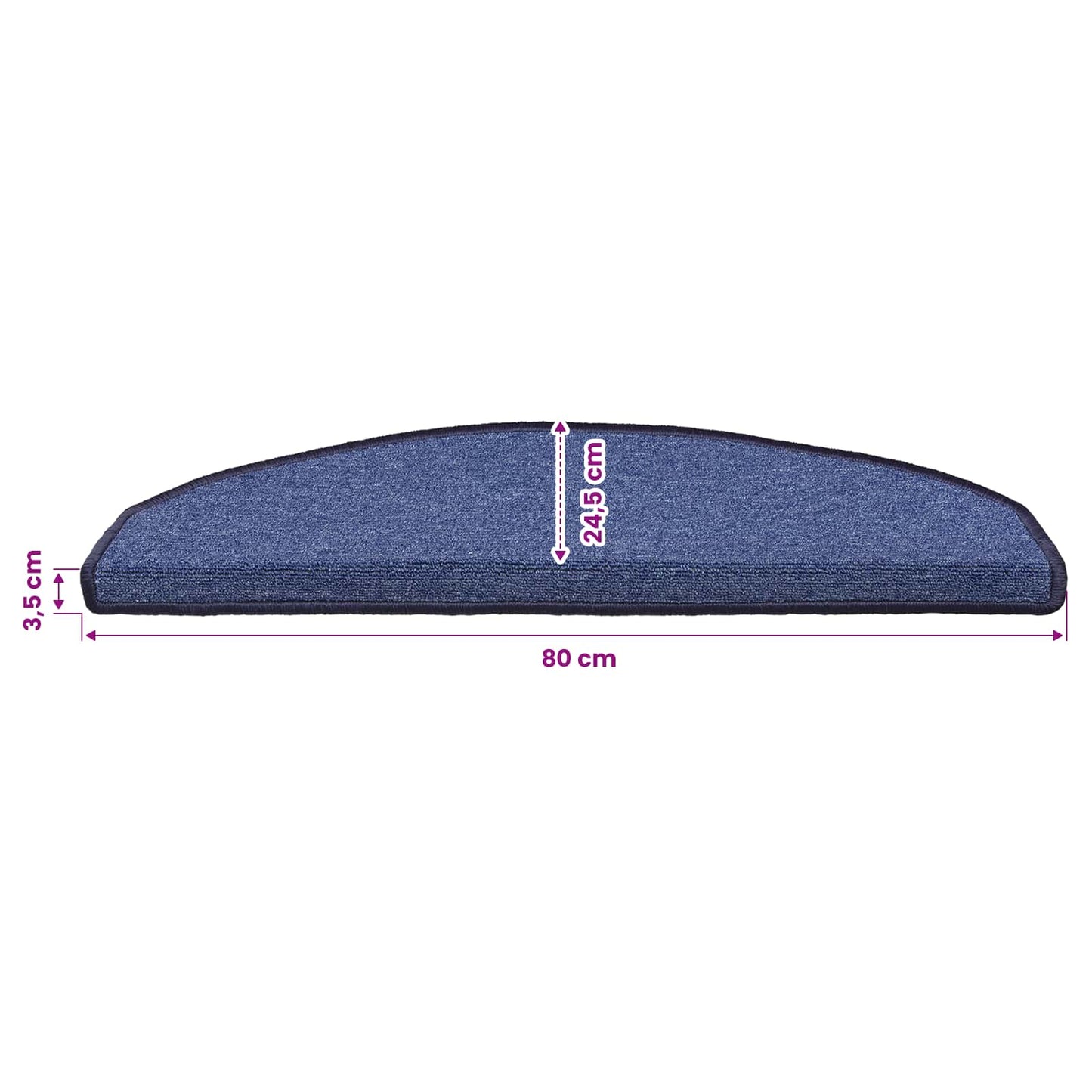 vidaXL Αυτοκόλλητα Ματ Σκαλοπατιών 15 τμχ. 80 x 24,5 x 3,5 εκ. Μπλε