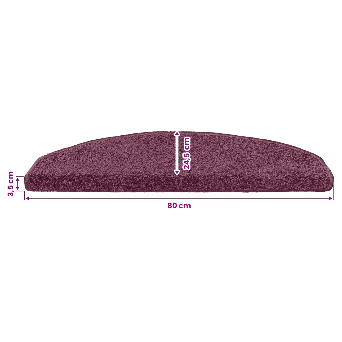 vidaXL Αυτοκόλλητα Ματ Σκαλοπατιών 15 τμχ. 80 x 24,5 x 3,5 εκ.