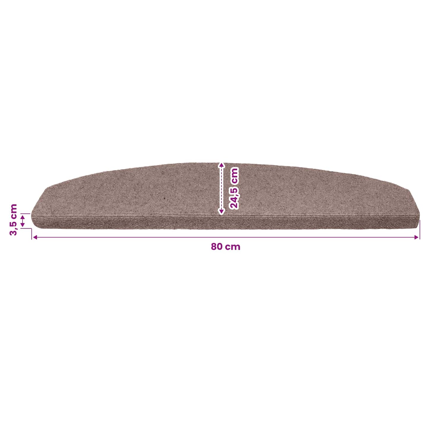 vidaXL Αυτοκόλλητα Ματ Σκαλοπατιών 15 τεμ. 80 x 24,5 x 3,5 εκ. Μπεζ