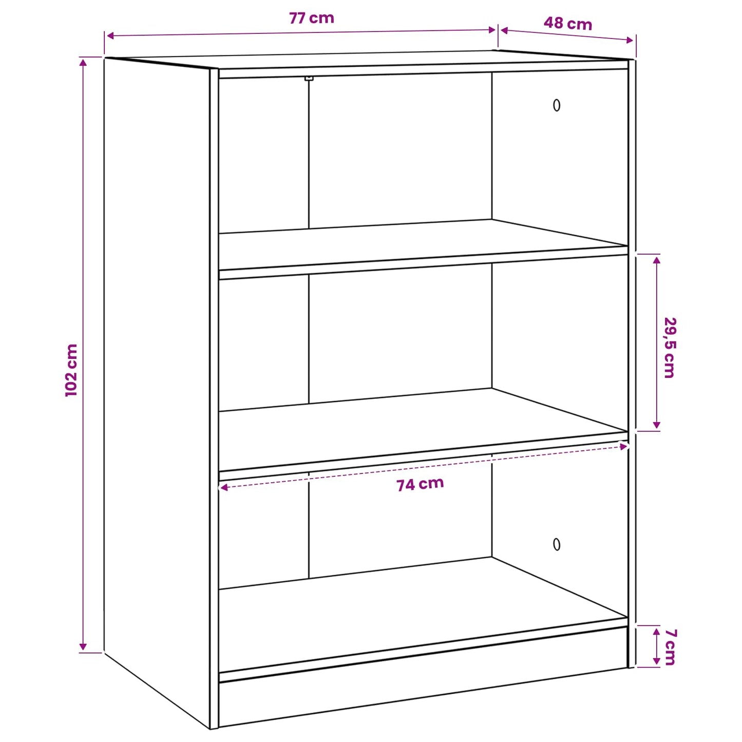 vidaXL Ντουλάπι με ράφι Παλαιωμένο ξύλο 77 x 48 x 102 cm PB