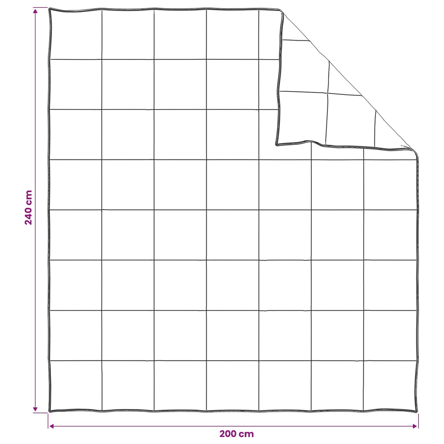 vidaXL Καλοκαιρινό Παπλωματοθήκη Μπεζ 200 x 240 cm 100% Φυσικός Καπόκ