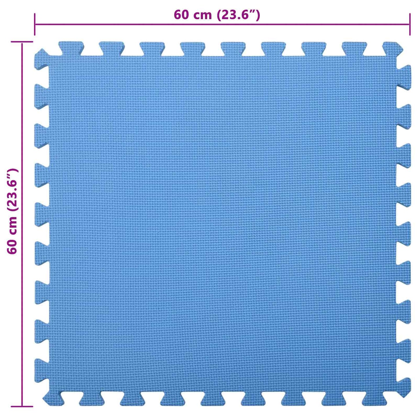 vidaXL Στρώματα Γυμναστικής Παζλ 12 pcs Μπλε 4,32 τ.μ. Φελιζόλ EVA