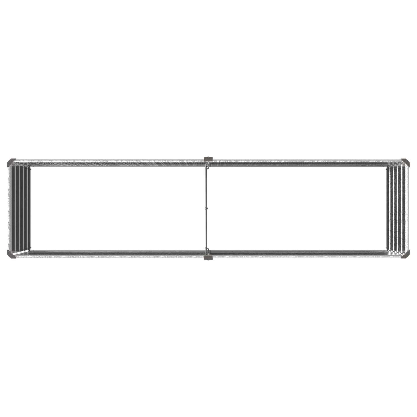 vidaXL Υψωμένο Κρεβάτι Κήπου Ασημί 160 x 40 x 55 εκ. γαλβανισμένο