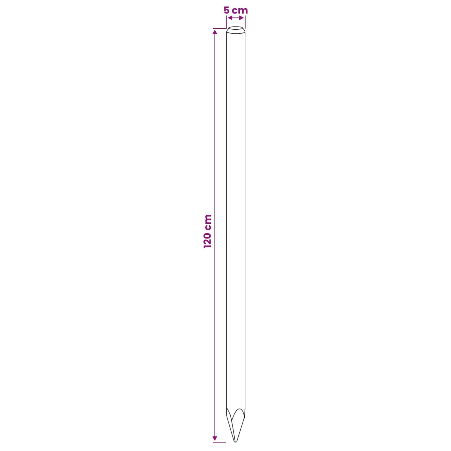 vidaXL Πό posts φράχτη 15 τεμ. Καφέ 120 cm Μασίφ Ξύλο Πεύκου