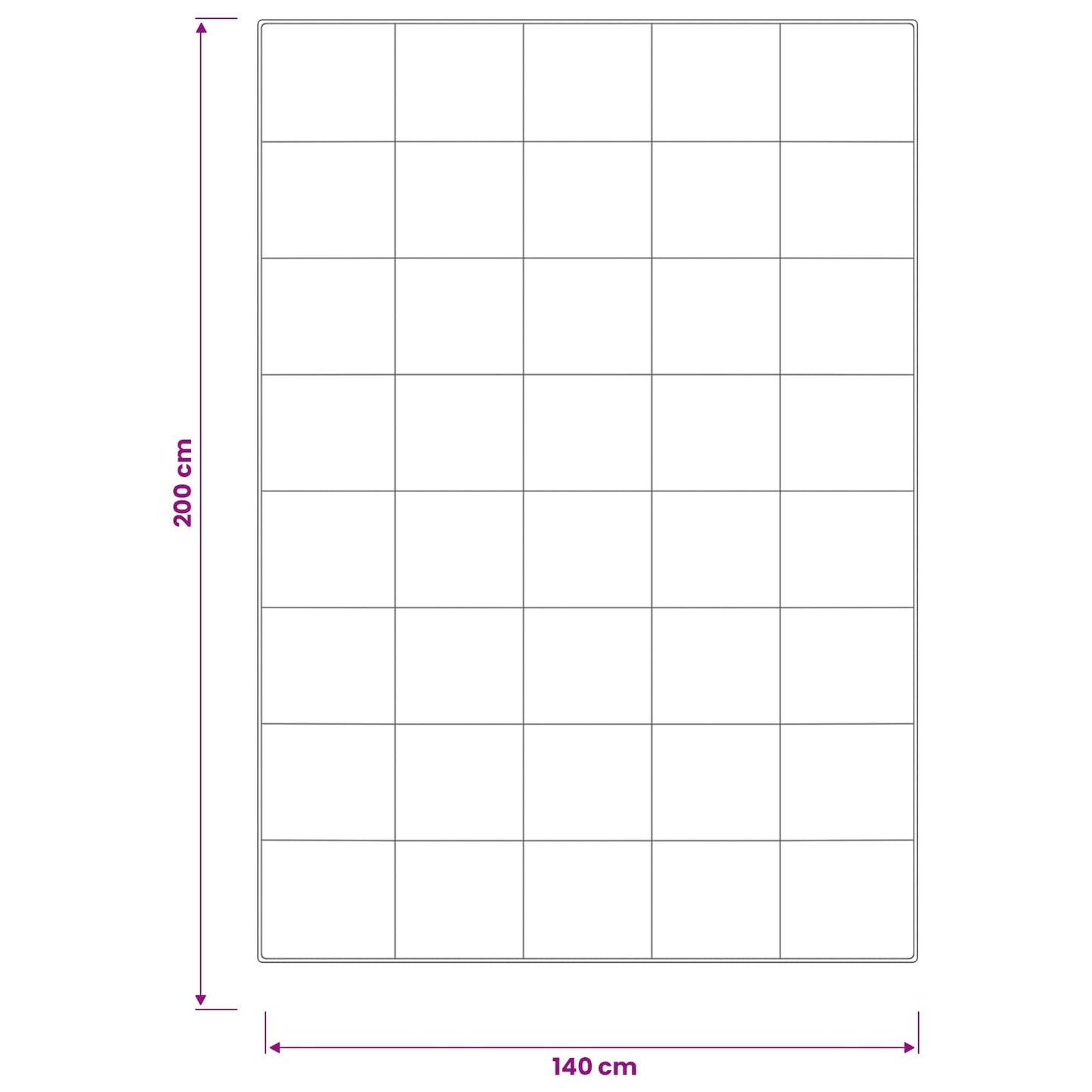 vidaXL Πάπλωμα TRIER 140x200εκ 4 Εποχές 140+220GSM Λευκό Σχέδιο 2 σε 1