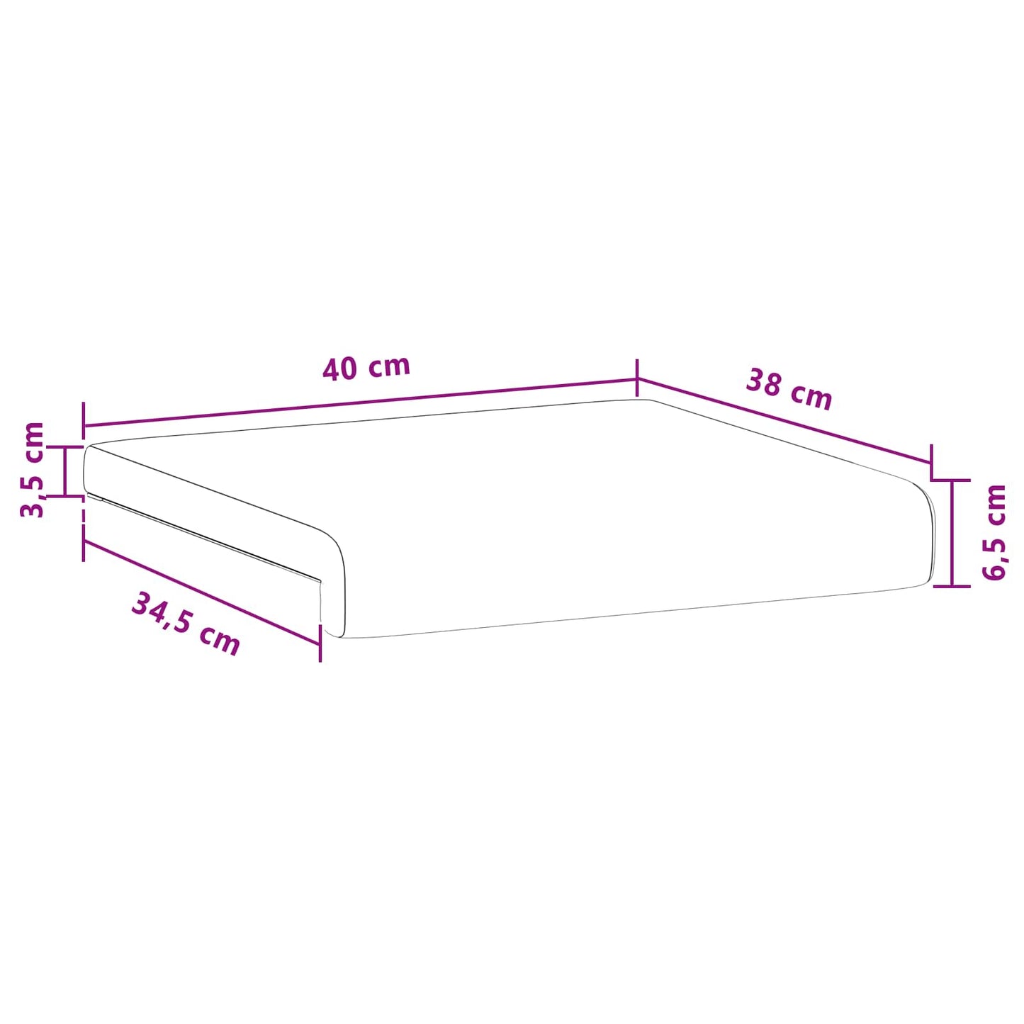vidaXL Μαξιλάρι πάγκου 4 τμχ. Μικροΐνες Ανοιχτό γκρι Βάθος 35 εκ.