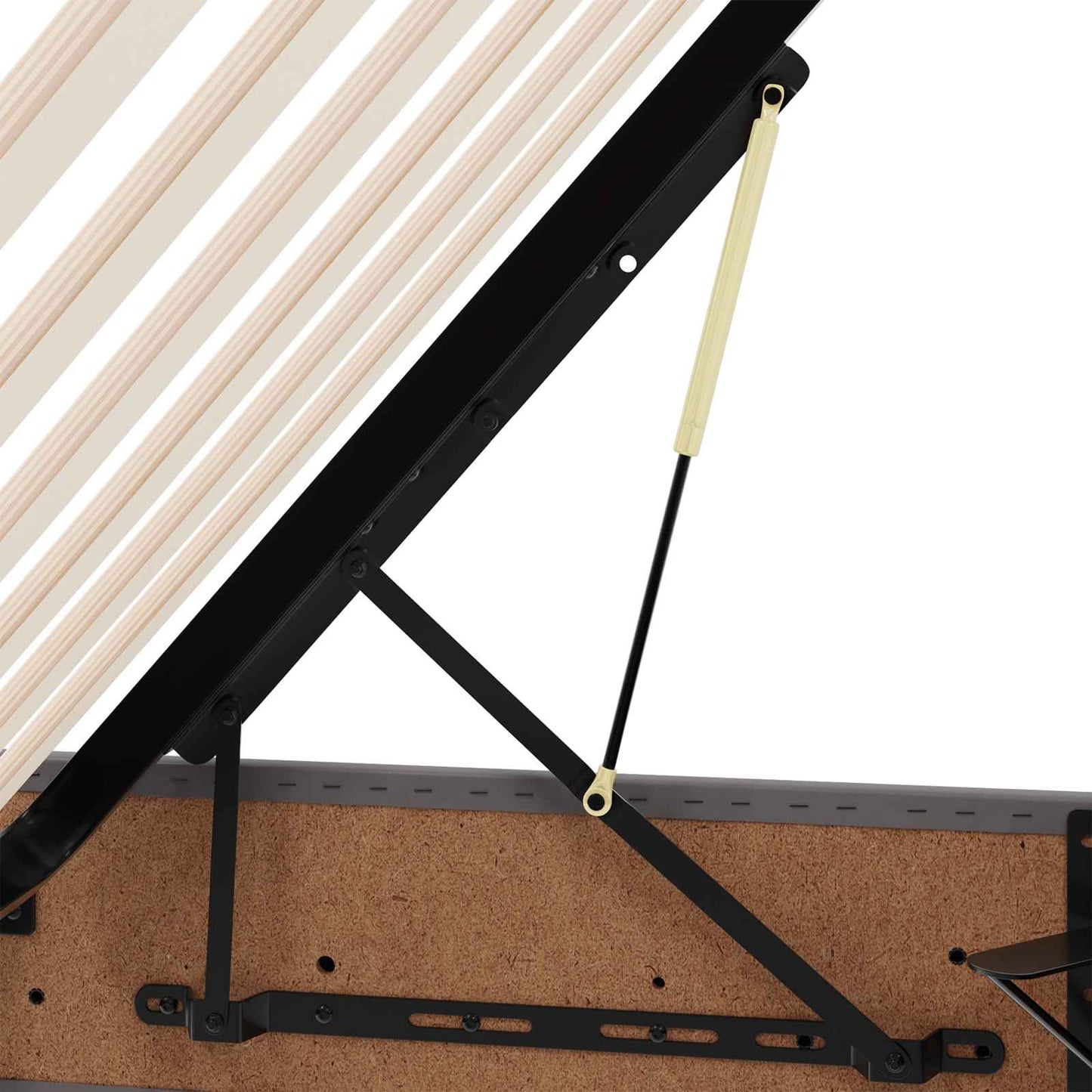 vidaXL Κρεβάτι Οθωμανικού Τύπου Γκρι 160 x 200 cm Τεχνητό Δέρμα
