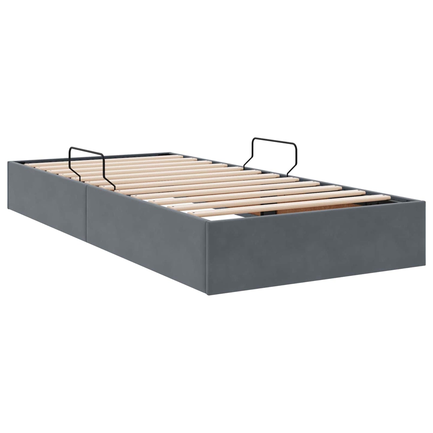 vidaXL Κρεβάτι Οθωμανικού Τύπου Σκούρο Γκρι 100 x 200 cm Βελούδο