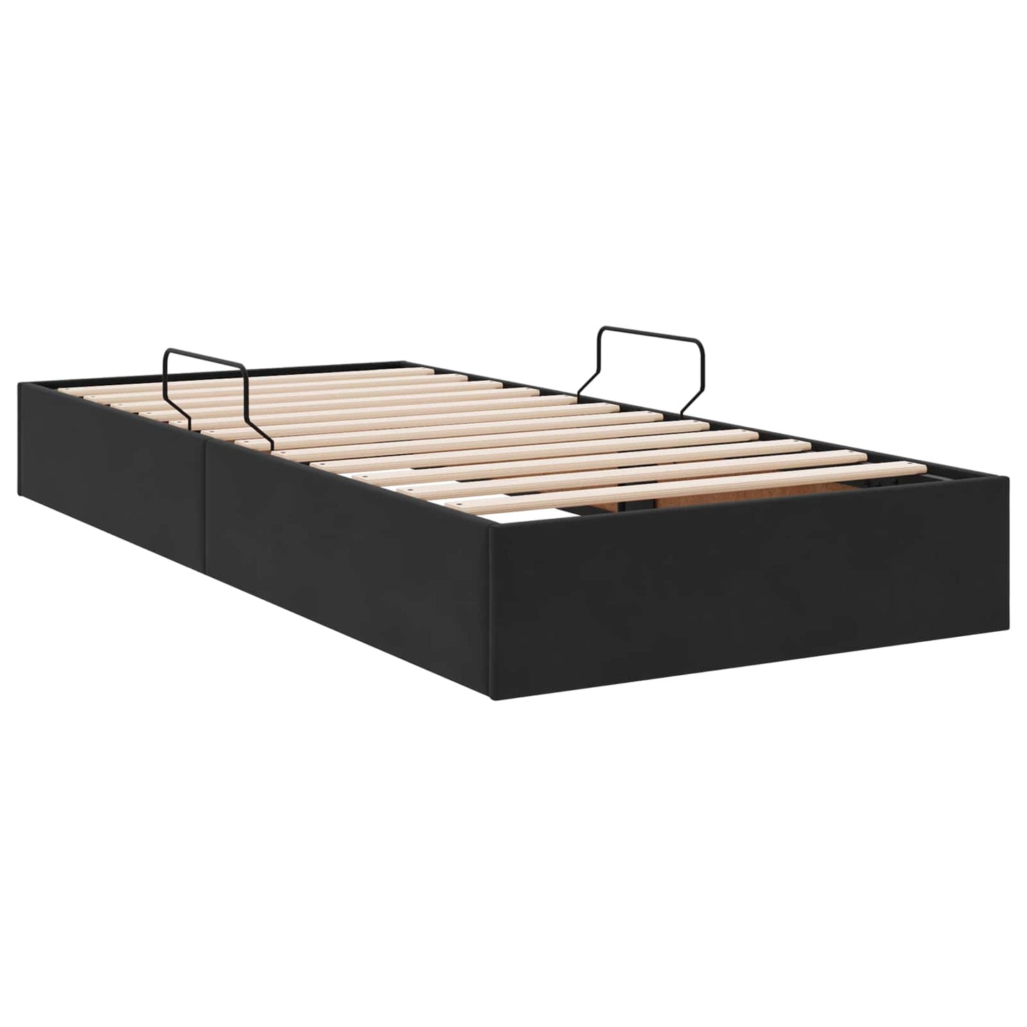 vidaXL Κρεβάτι Οθωμανικού Τύπου Μαύρο 100 x 200 cm Βελούδο