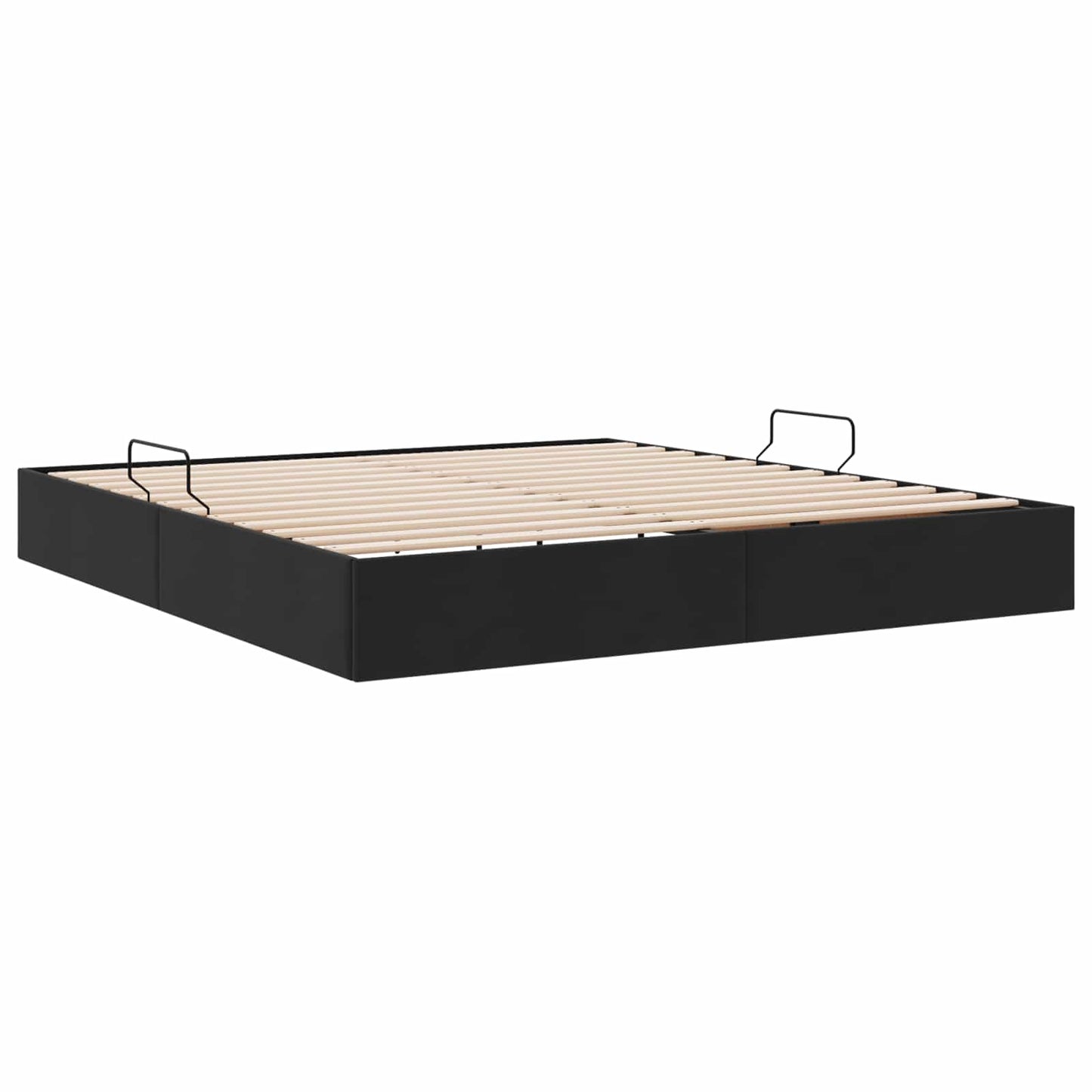 vidaXL Κρεβάτι Οθωμανικού Τύπου Μαύρο 180 x 200 cm Βελούδο