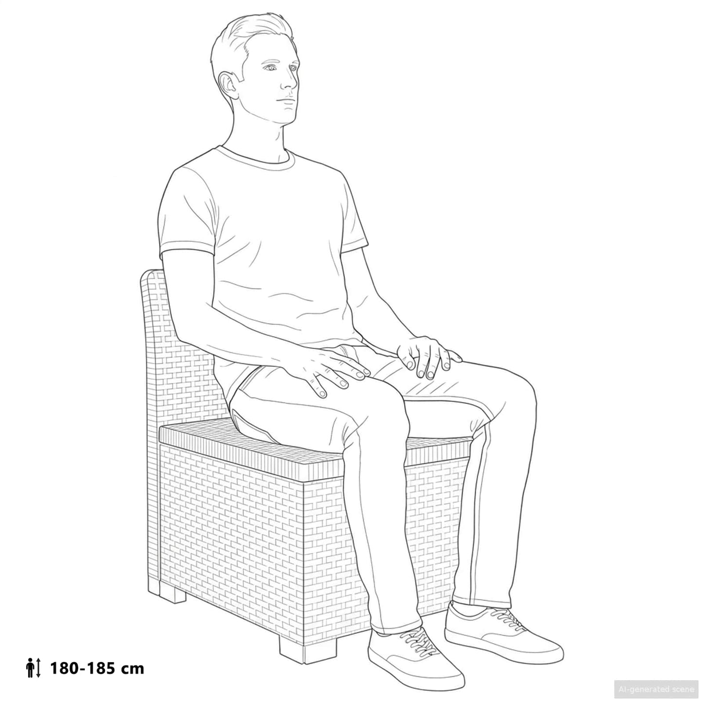 vidaXL Καναπές Κήπου 3 Θέσεων με Μαξιλάρια Ρατάν PP Λευκό