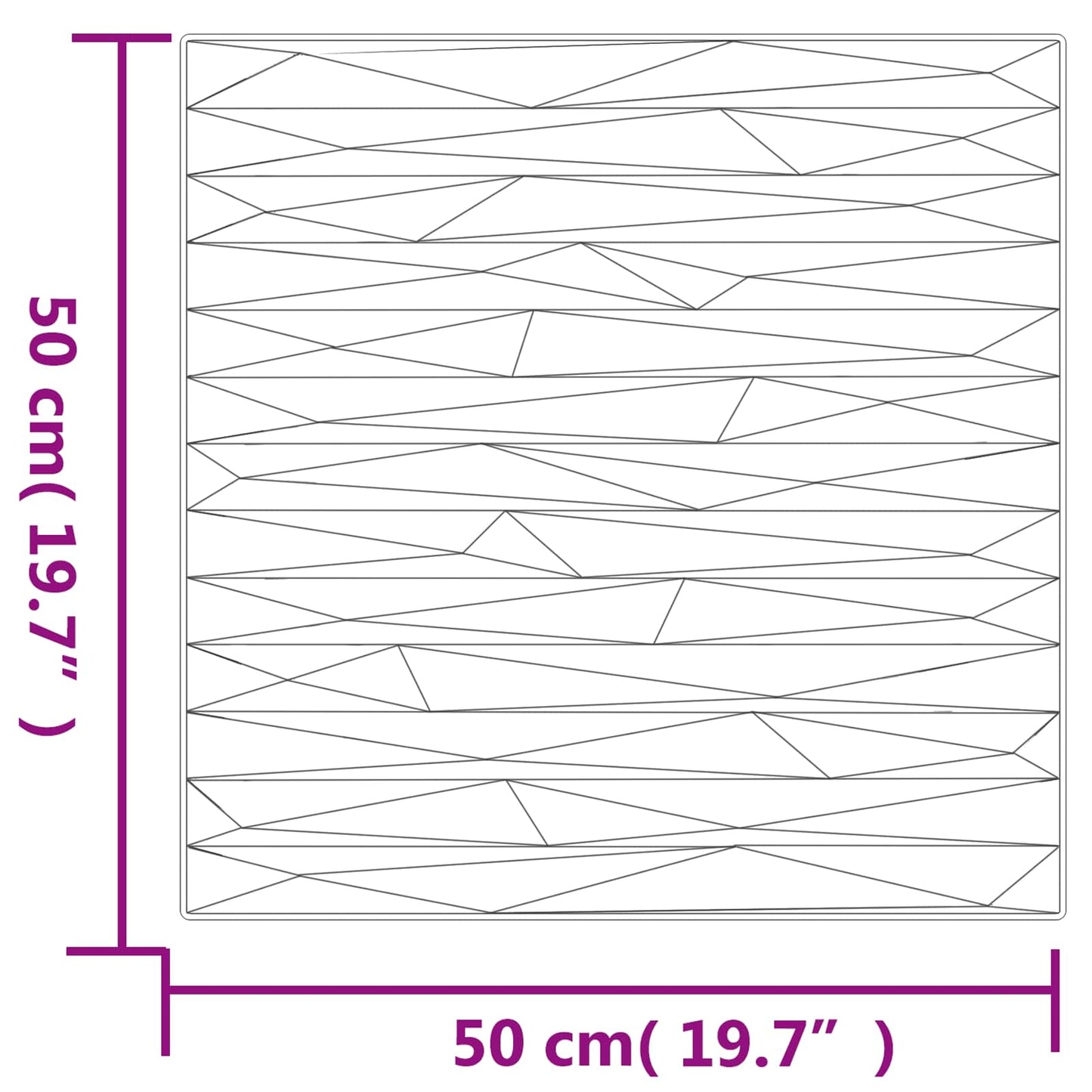 vidaXL Πάνελ τοίχου 48 pcs Άσπρη Πέτρα 50 x 50 cm Φελιζόλ XPS