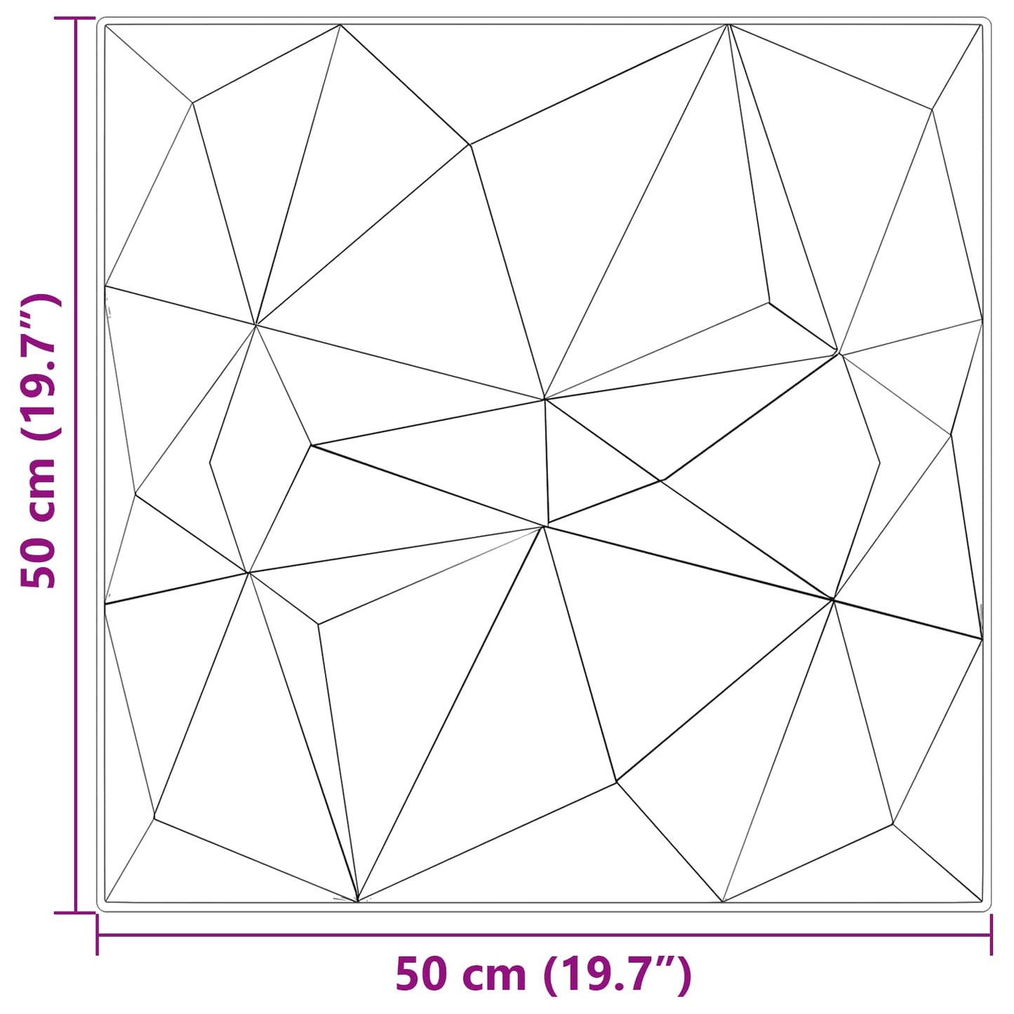 vidaXL Πάνελ τοίχου 12 pcs Διαμάντι Μπετόν 50 x 50 cm Φελιζόλ XPS