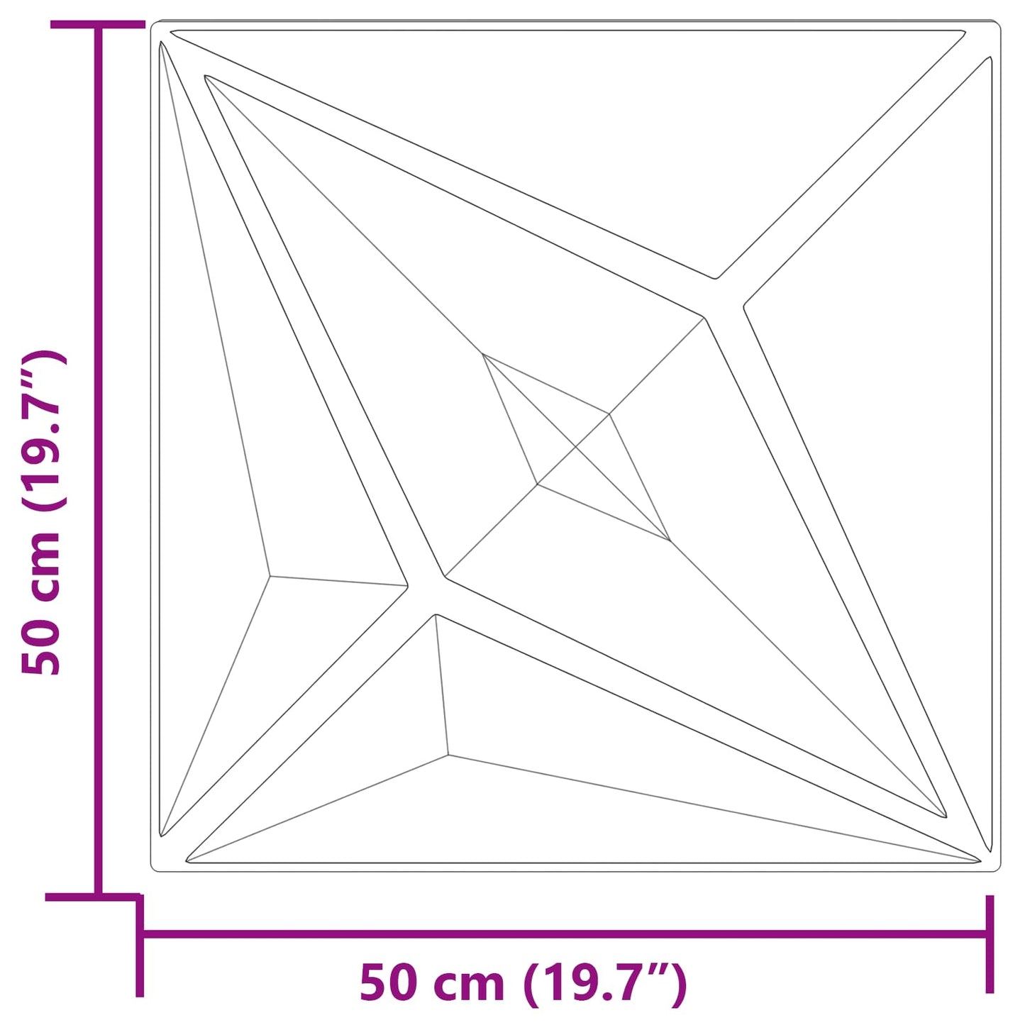vidaXL Πάνελ τοίχου 12 pcs Αστέρι Πράσινο 50 x 50 cm Φελιζόλ XPS