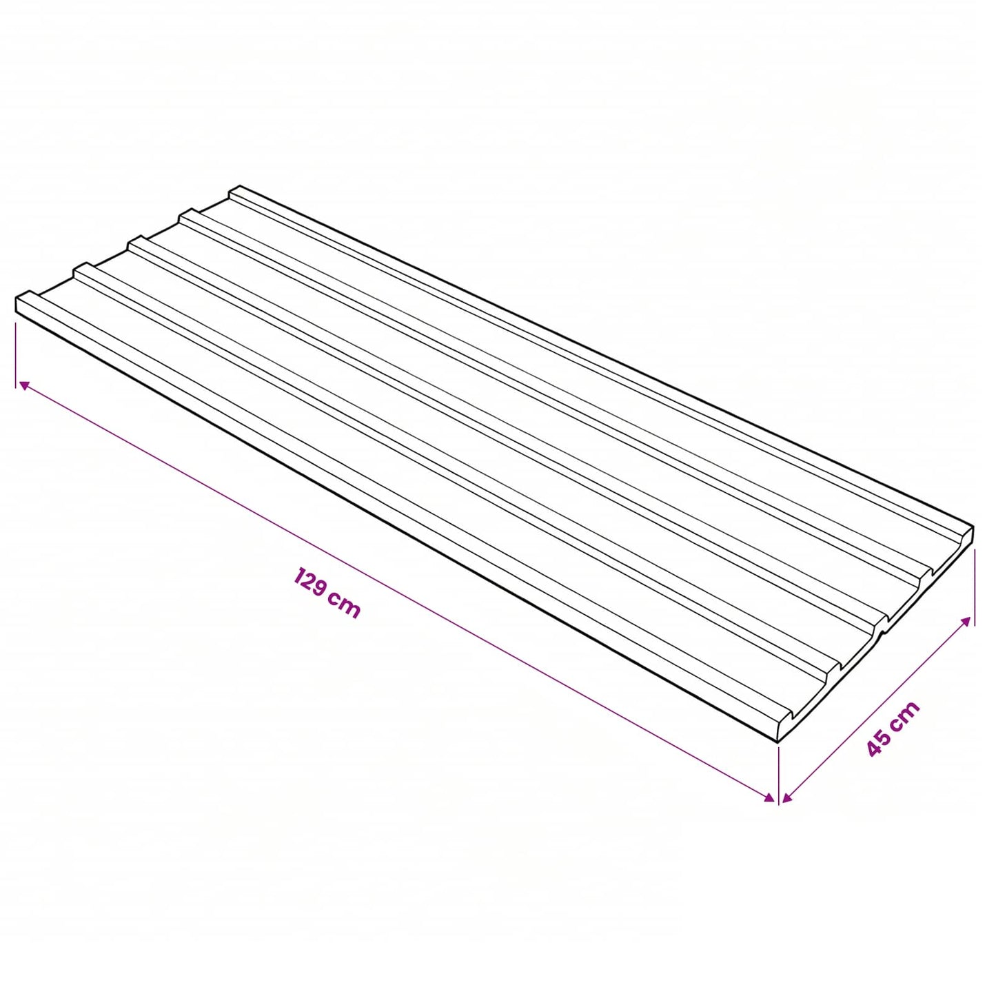 vidaXL Πάνελ οροφής 12 pcs Γκρι 129 x 45 εκ. Γαλβανισμένος χάλυβας