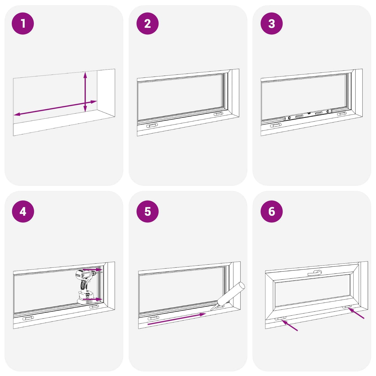 vidaXL Παράθυρο Κάτω Στρώματος RISOR 60 x 40 cm PVC και Γυαλί