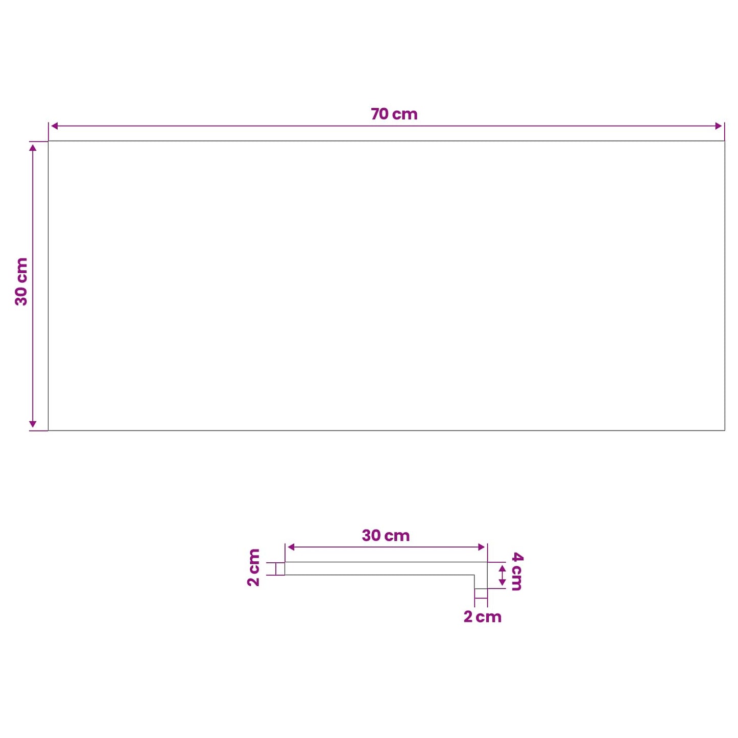 vidaXL Σκαλοπάτι 4 τεμ. 70 x 30 x 2 cm Λευκό Στερεό Ξύλο Δρυός
