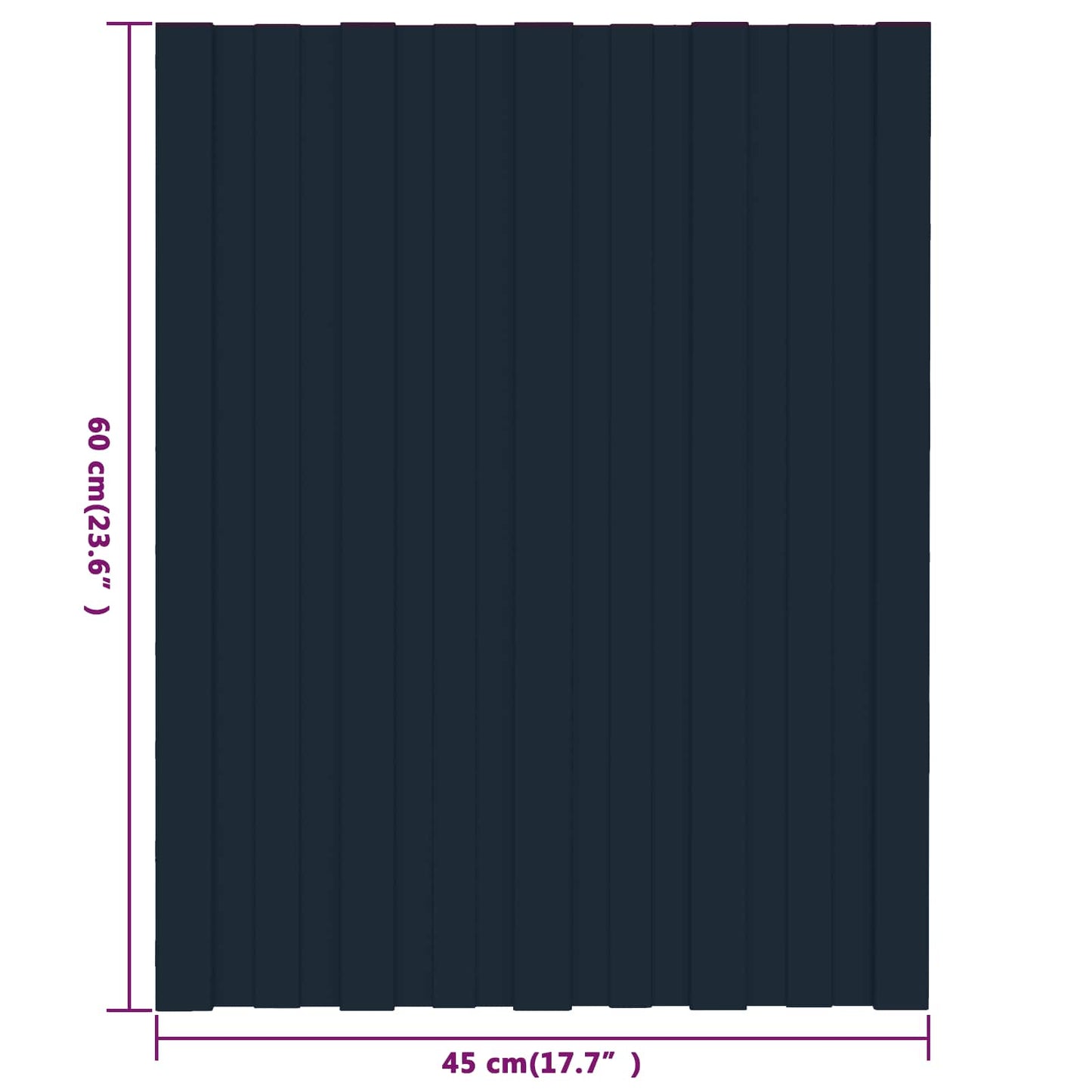 vidaXL Πάνελ οροφής 36 pcs Ανθρακί 60 x 45 cm Γαλβανισμένος χάλυβας