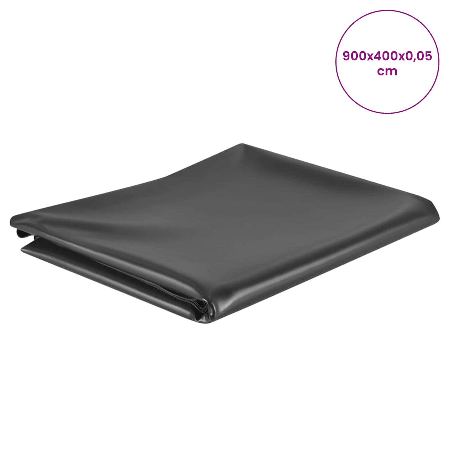 vidaXL Γραμμή Λίμνης 9 x 4 μ PVC 0,5 χιλ Μαύρο