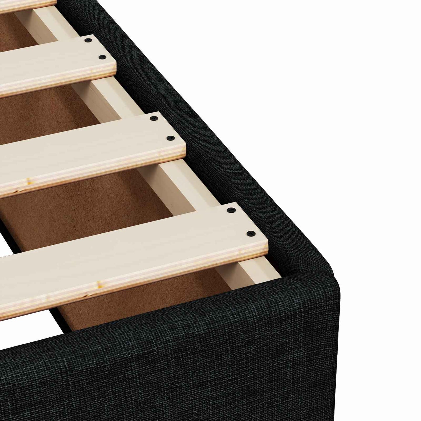 vidaXL Κρεβάτι box spring με στρώμα Μαύρο 120 x 190 cm Ύφασμα