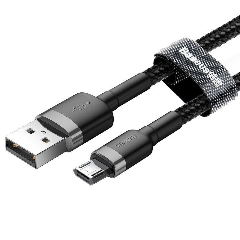 Baseus Καλώδιο MicroUSB Cafule 2.4A  0.5m (Μαύρο/Γκρι)