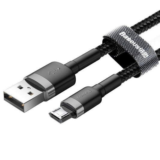 Baseus Καλώδιο MicroUSB Cafule 2.4A  0.5m (Μαύρο/Γκρι)