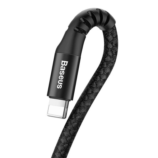 Baseus Καλώδιο Lightning Fish Eye Spring MFI 2A 1m (Μαύρο)