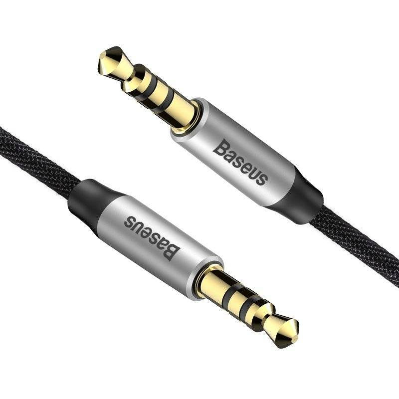 Baseus Καλώδιο Ήχου Yiven Mini Jack 3.5mm AUX, 1m (Μαύρο/Ασημί)